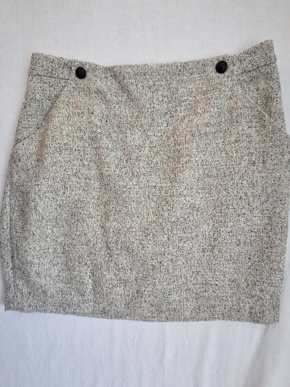 Grey wool mini skirt